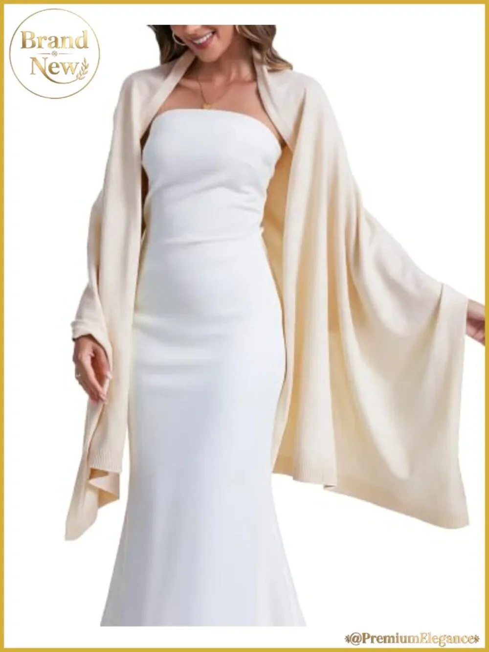Oversized Knit Pashmina Shawl Wrap for Evening Dresses Weddings